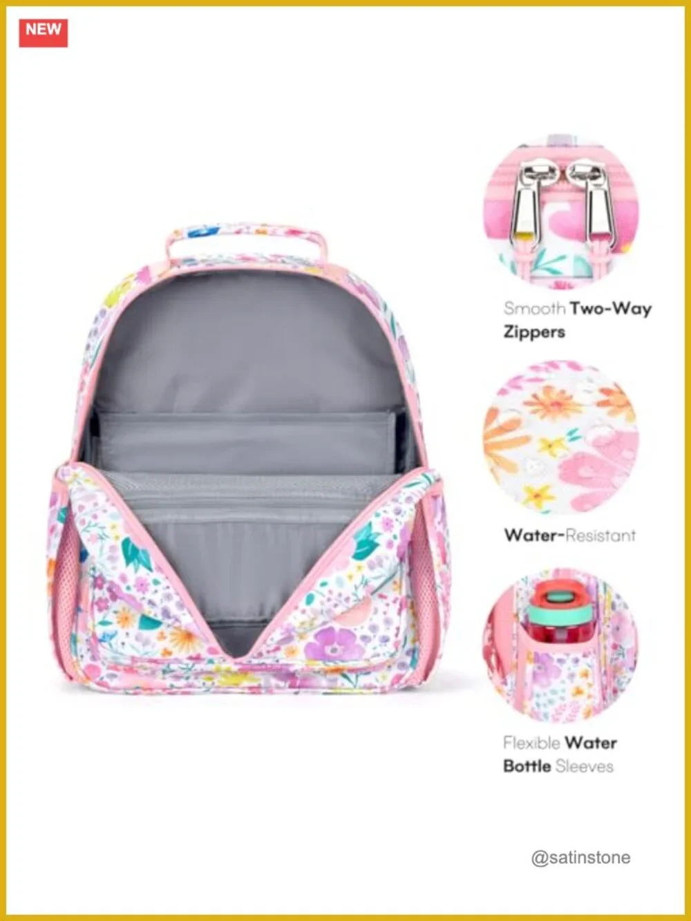 Girls Backpack 5-8 Kindergarten Elementary School Bookbag Insulated Front Pocket